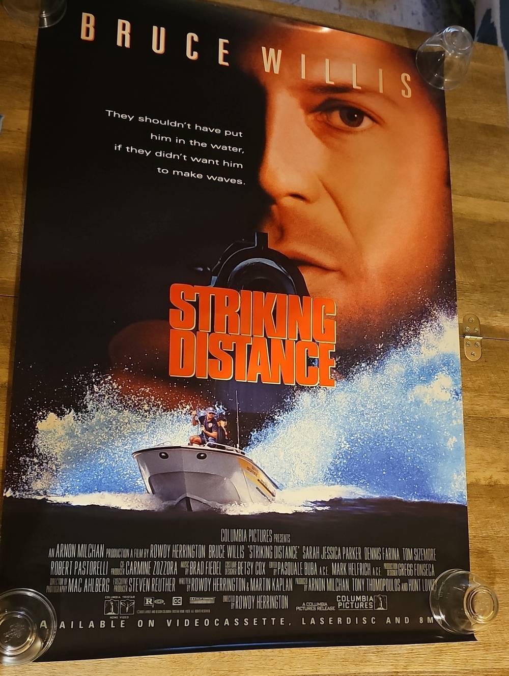 Vintage 1993 Striking Distance Original Movie Promo Poster